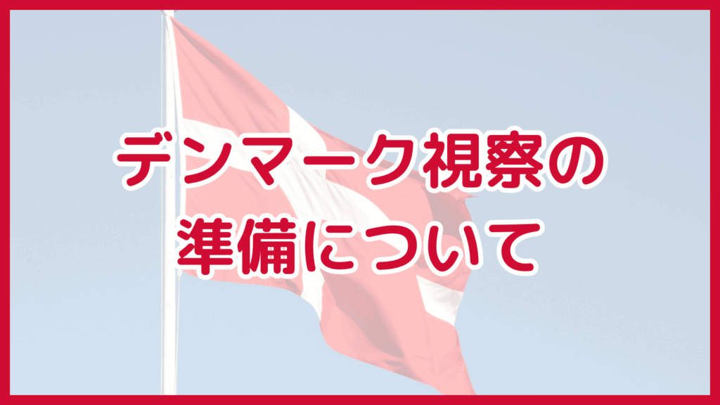デンマーク視察の準備について